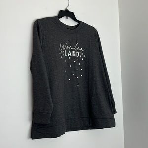 NWOT Lane Bryant gray crew neck sweatshirt